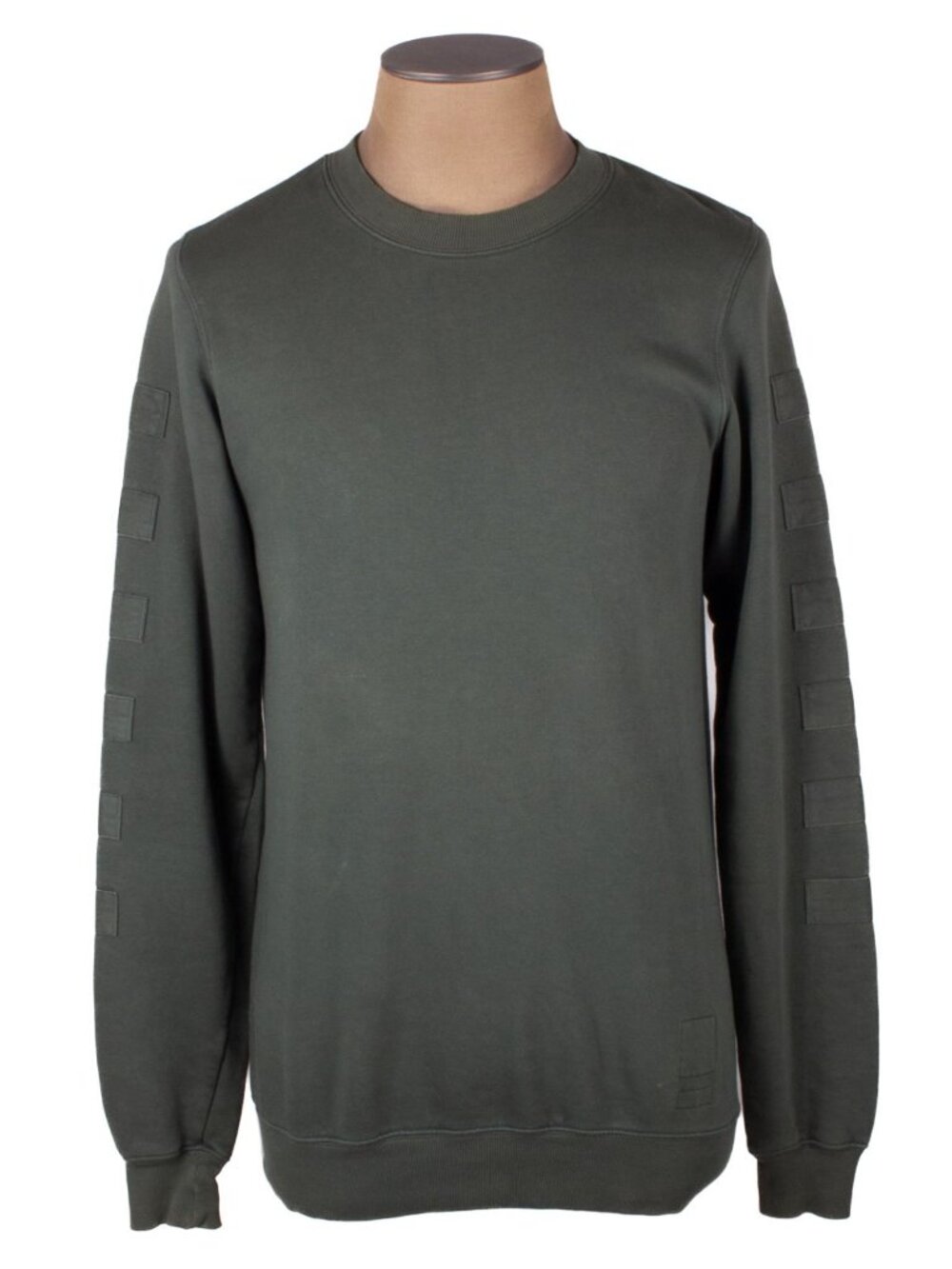 RICK OWENS DRKSHDW GREEN PATCH SLEEVE SWEATSHIRT